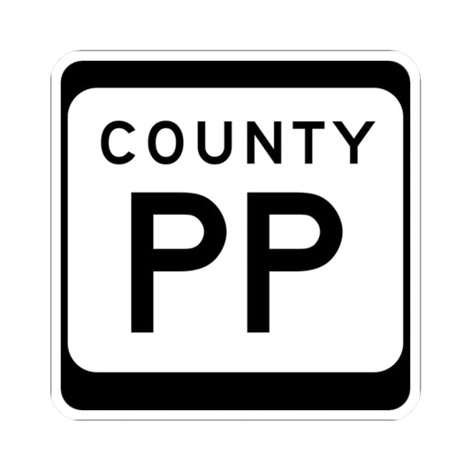WIS County PP (Wisconsin) (Road Sign) STICKER Vinyl Kiss-Cut Decal