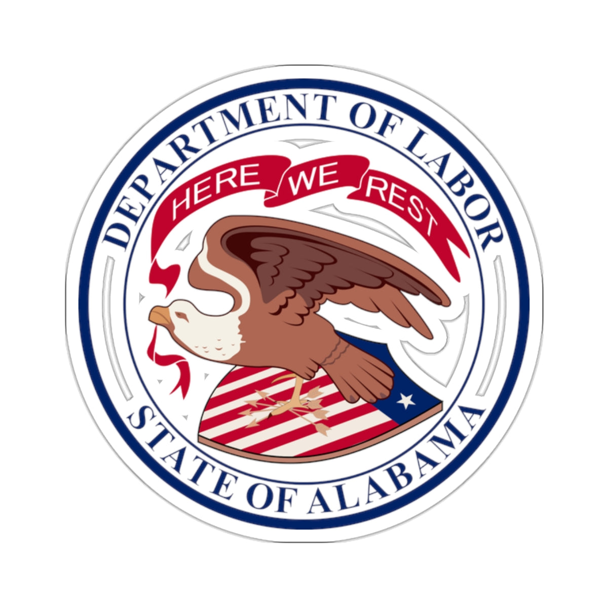 Alabama Department of Labor - STICKER Vinyl Kiss-Cut Decal