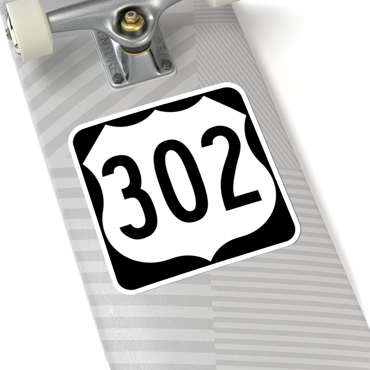 US 302 square (New Hampshire) (Road Sign) STICKER Vinyl Kiss-Cut Decal
