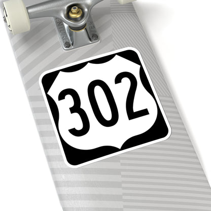 US 302 square (New Hampshire) (Road Sign) STICKER Vinyl Kiss-Cut Decal