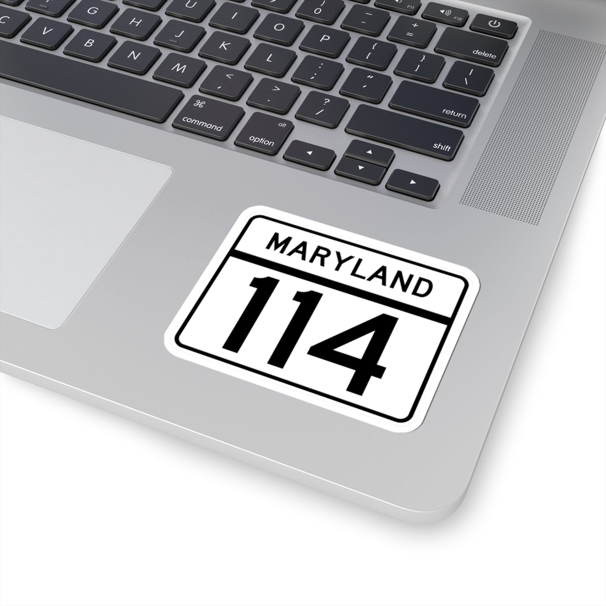 MD Route 114 (Maryland) (Road Sign) STICKER Vinyl Kiss-Cut Decal