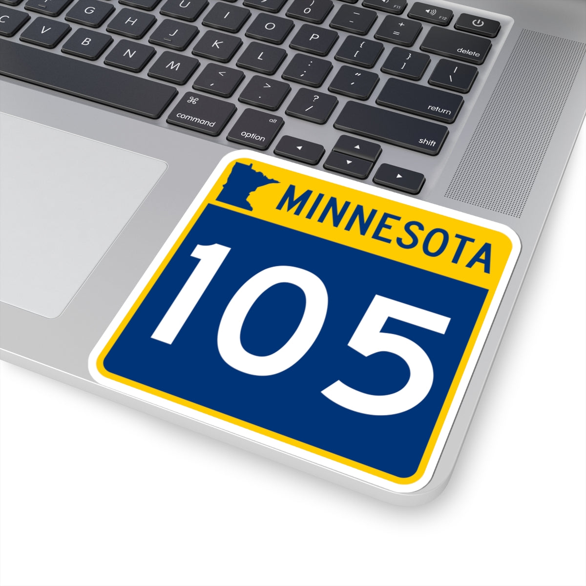MN-105 (Minnesota) (Road Sign) STICKER Vinyl Kiss-Cut Decal