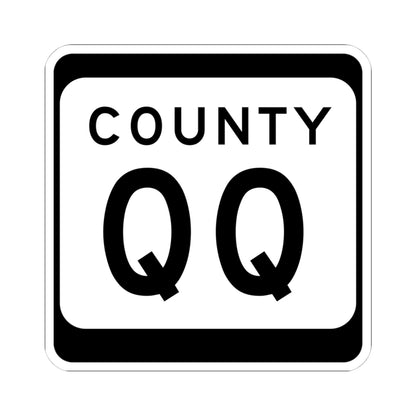 WIS County QQ (Wisconsin) (Road Sign) STICKER Vinyl Kiss-Cut Decal