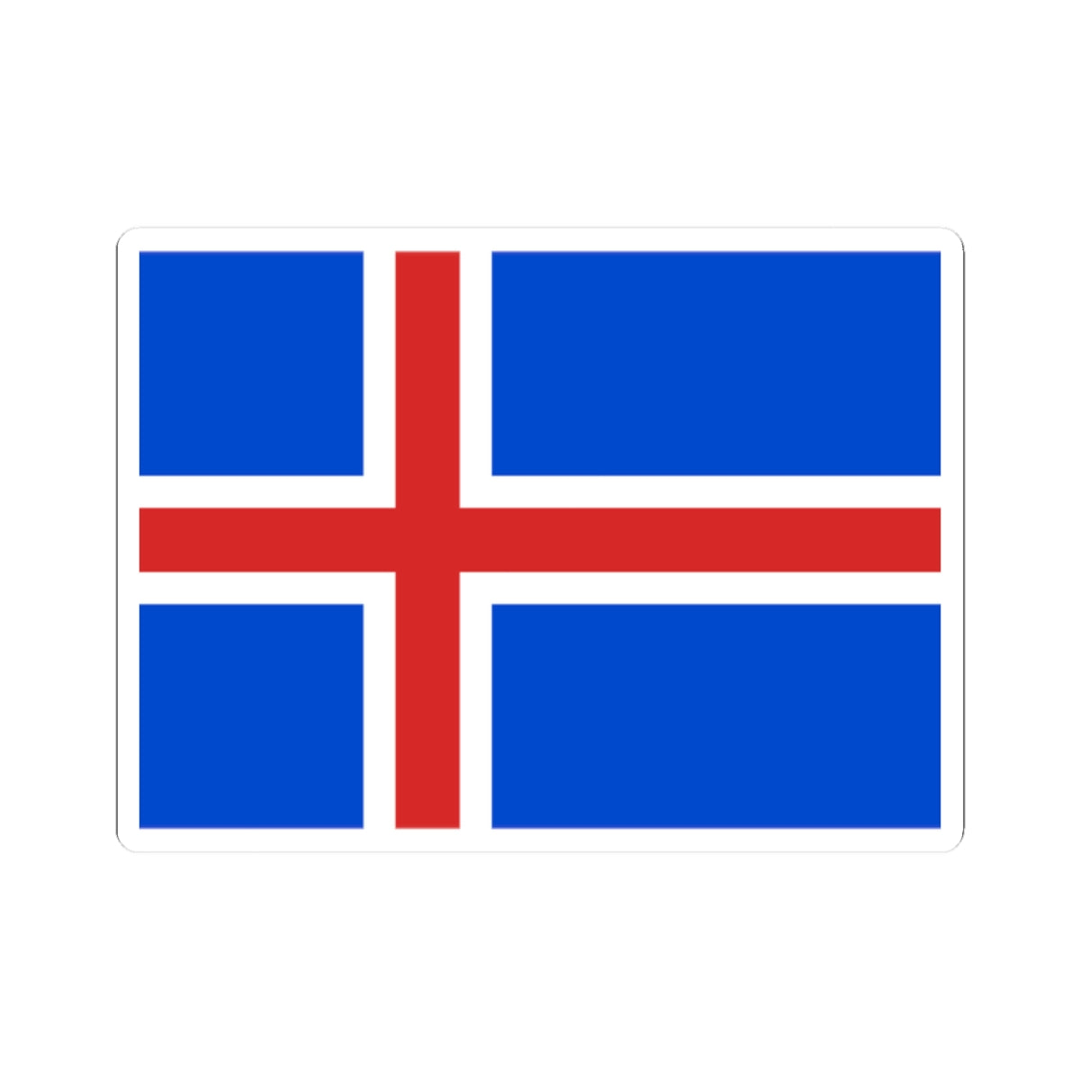 Flag of Iceland 1918-1944 (Iceland) STICKER Vinyl Kiss-Cut Decal
