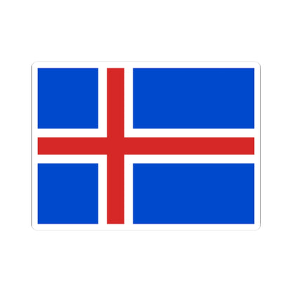 Flag of Iceland 1918-1944 (Iceland) STICKER Vinyl Kiss-Cut Decal