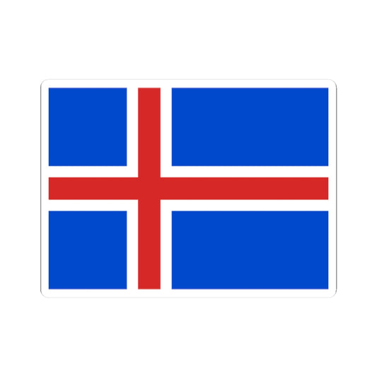 Flag of Iceland 1918-1944 (Iceland) STICKER Vinyl Kiss-Cut Decal