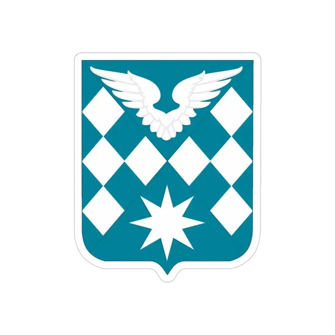 504 Aviation Battalion 2 (U.S. Army) REVERSE PRINT Transparent Die-Cut STICKER 4 Inch Die-Cut Transparent - The Sticker Space