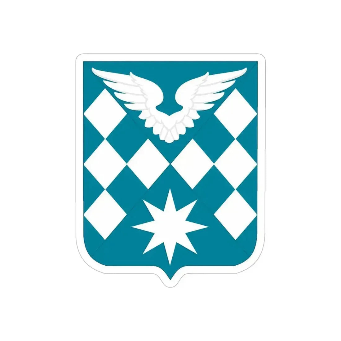 504 Aviation Battalion 2 (U.S. Army) REVERSE PRINT Transparent Die-Cut STICKER 5 Inch Die-Cut Transparent - The Sticker Space