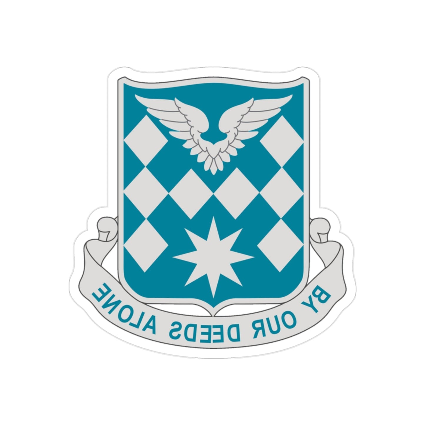 504 Aviation Battalion (U.S. Army) REVERSE PRINT Transparent STICKER-2" × 2"-The Sticker Space