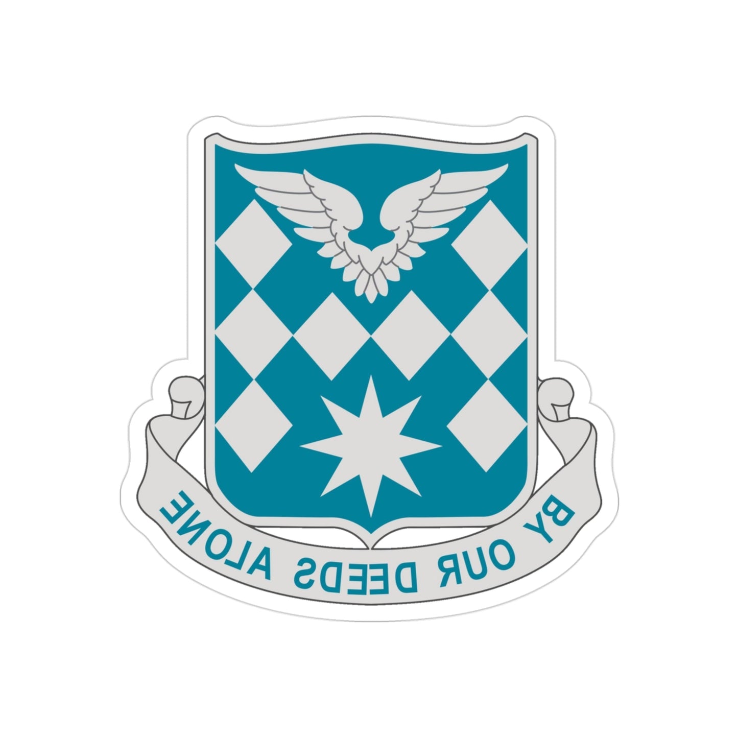 504 Aviation Battalion (U.S. Army) REVERSE PRINT Transparent STICKER-3" × 3"-The Sticker Space