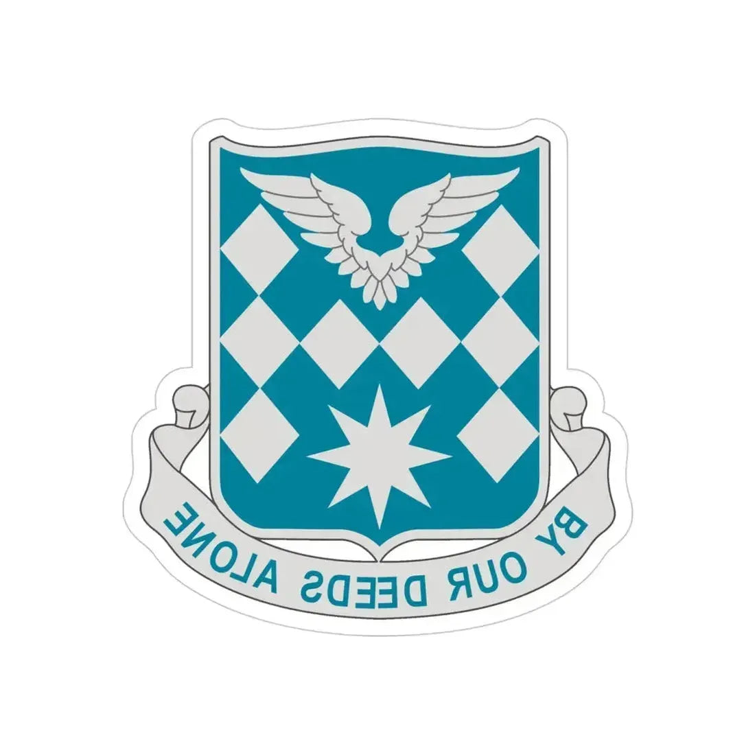 504 Aviation Battalion (U.S. Army) REVERSE PRINT Transparent Die-Cut STICKER 4 Inch Die-Cut Transparent - The Sticker Space