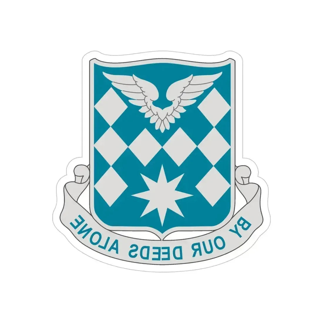 504 Aviation Battalion (U.S. Army) REVERSE PRINT Transparent Die-Cut STICKER 5 Inch Die-Cut Transparent - The Sticker Space