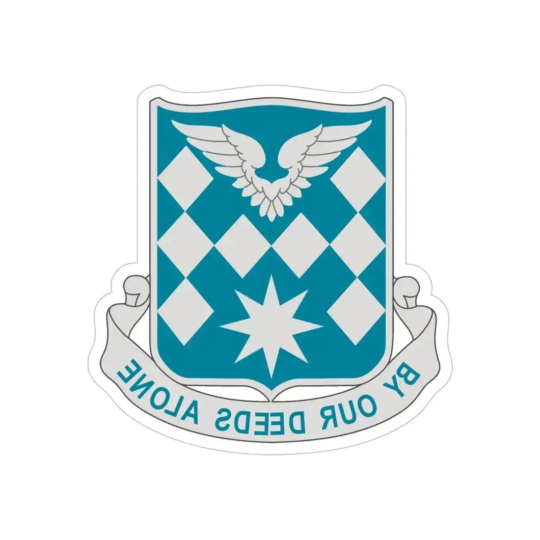 504 Aviation Battalion (U.S. Army) REVERSE PRINT Transparent Die-Cut STICKER - The Sticker Space