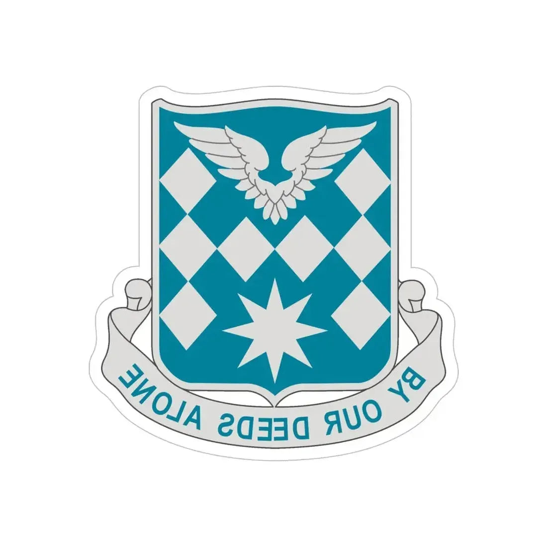 504 Aviation Battalion (U.S. Army) REVERSE PRINT Transparent Die-Cut STICKER - The Sticker Space