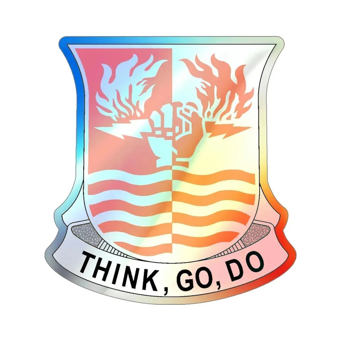 504 Signal Battalion (U.S. Army) Holographic STICKER Die-Cut Vinyl Decal - The Sticker Space