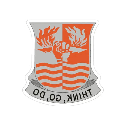 504 Signal Battalion (U.S. Army) REVERSE PRINT Transparent Die-Cut STICKER 3 Inch Die-Cut Transparent - The Sticker Space