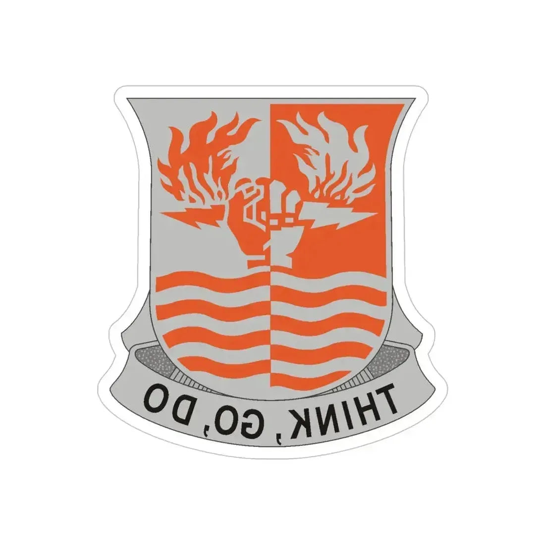 504 Signal Battalion (U.S. Army) REVERSE PRINT Transparent Die-Cut STICKER 6 Inch Die-Cut Transparent - The Sticker Space