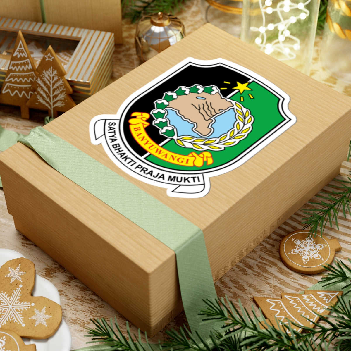 Banyuwangi Regency coat of arms (Indonesia) (Coat of Arms) STICKER Vinyl Kiss-Cut Decal