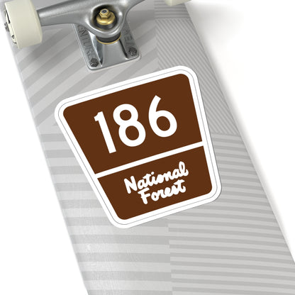 Forest Route 186 (Puerto Rico) (Road Sign) STICKER Vinyl Kiss-Cut Decal