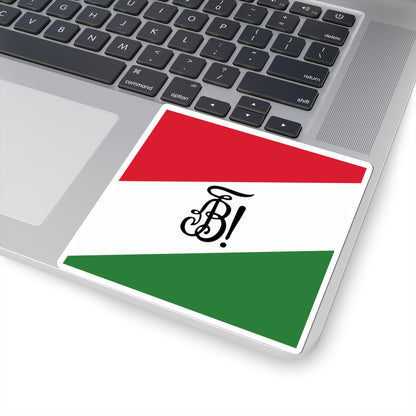 Fahne Burgundia (Switzerland) STICKER Vinyl Kiss-Cut Decal
