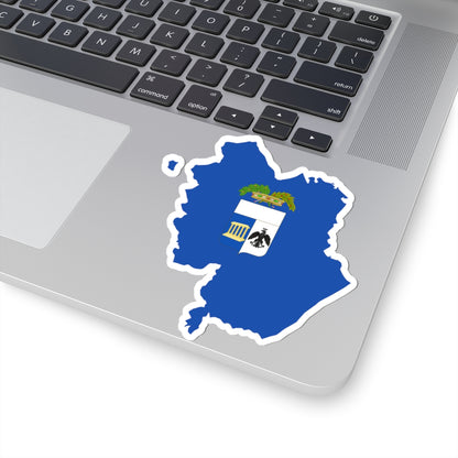 Flag map of the Province of Matera (Italy) STICKER Vinyl Kiss-Cut Decal