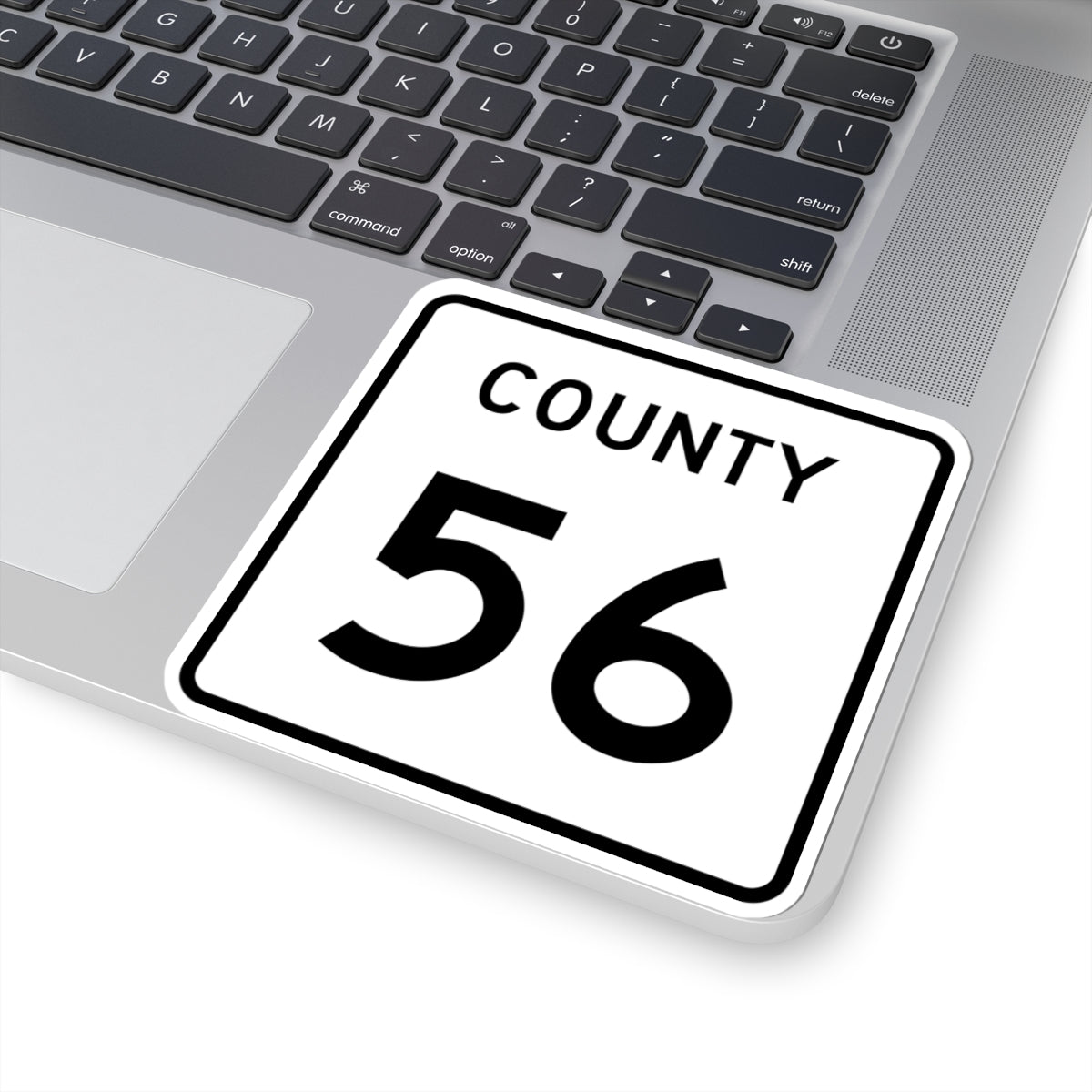 County 56 square (Minnesota) (Road Sign) STICKER Vinyl Kiss-Cut Decal