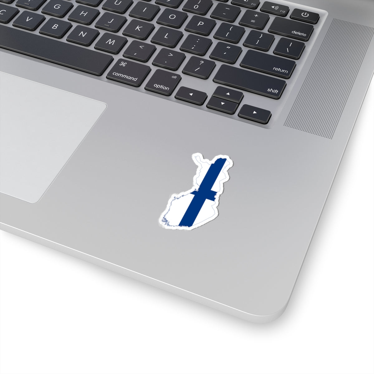 Flag-map of Finland without Aland (Finland) STICKER Vinyl Kiss-Cut Decal