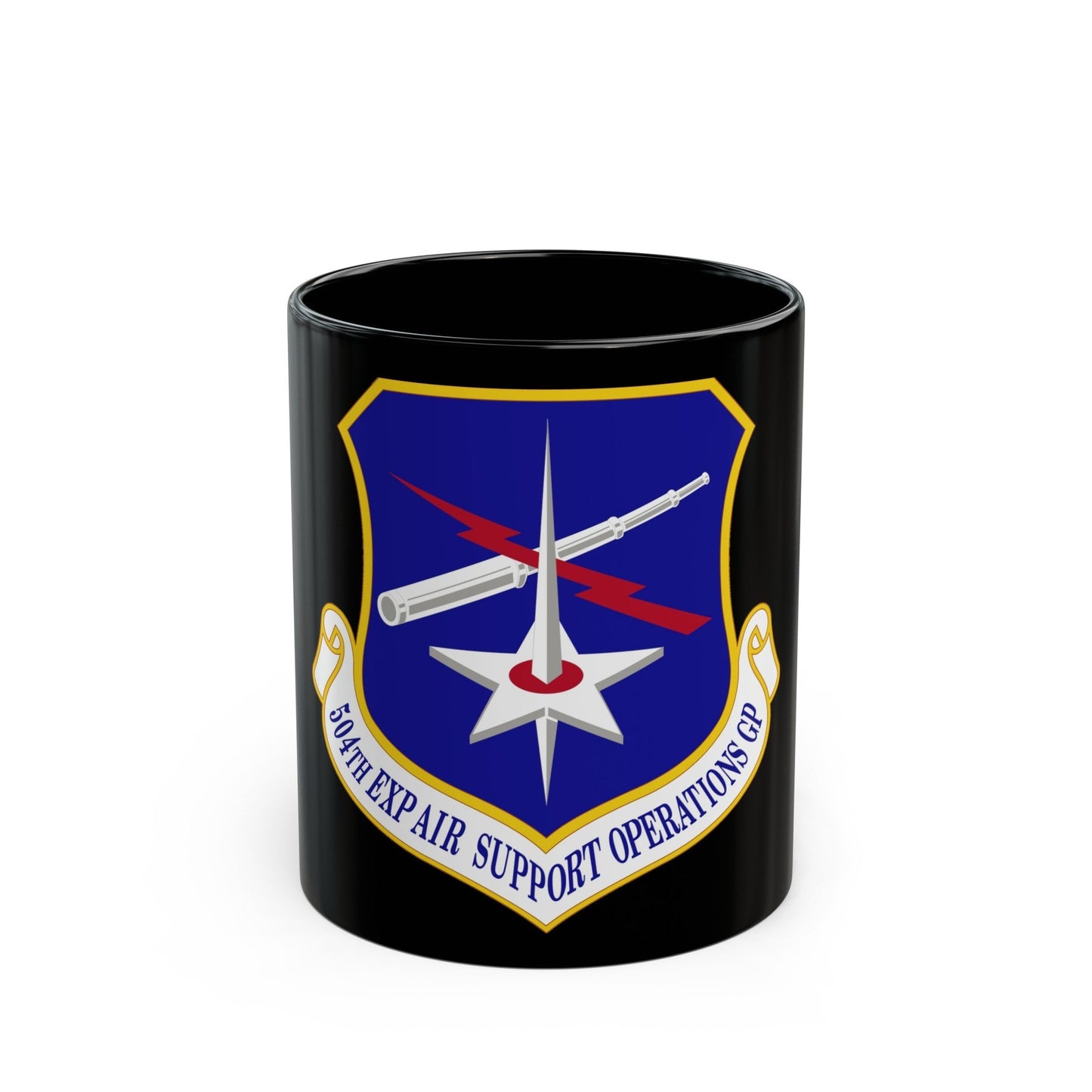 504th Expeditionary Air Support Operations Group (U.S. Air Force) Black Coffee Mug-11oz-The Sticker Space