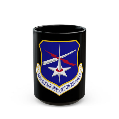 504th Expeditionary Air Support Operations Group (U.S. Air Force) Black Coffee Mug-15oz-The Sticker Space