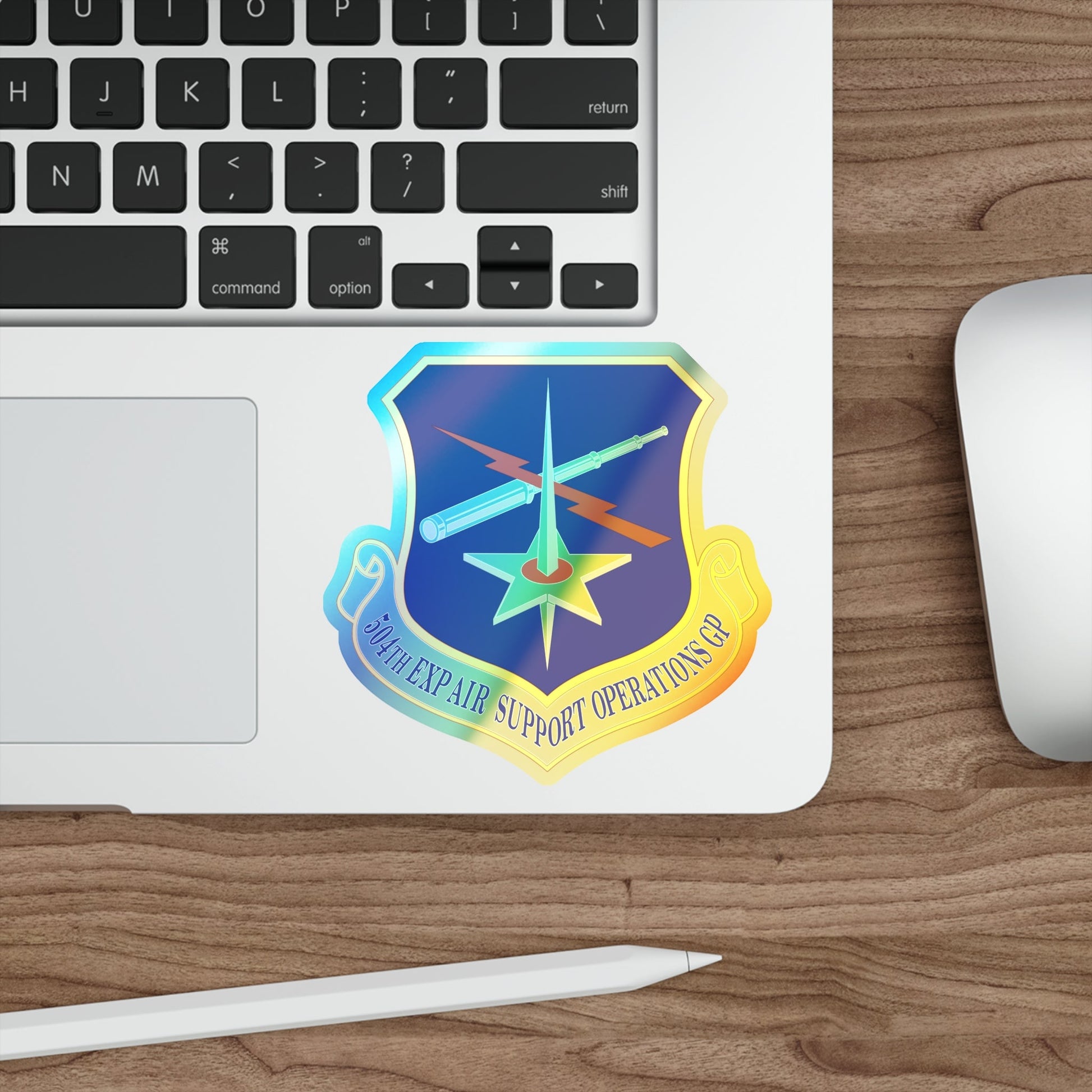 504th Expeditionary Air Support Operations Group (U.S. Air Force) Holographic STICKER Die-Cut Vinyl Decal-The Sticker Space