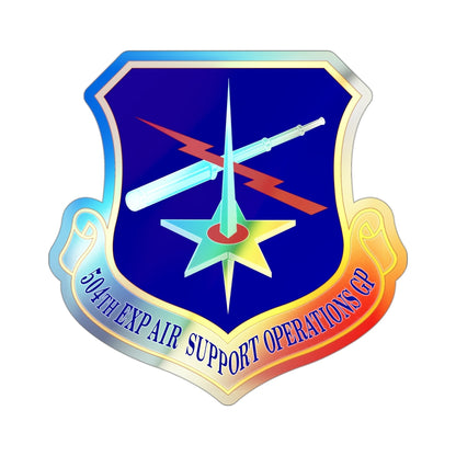 504th Expeditionary Air Support Operations Group (U.S. Air Force) Holographic STICKER Die-Cut Vinyl Decal-3 Inch-The Sticker Space