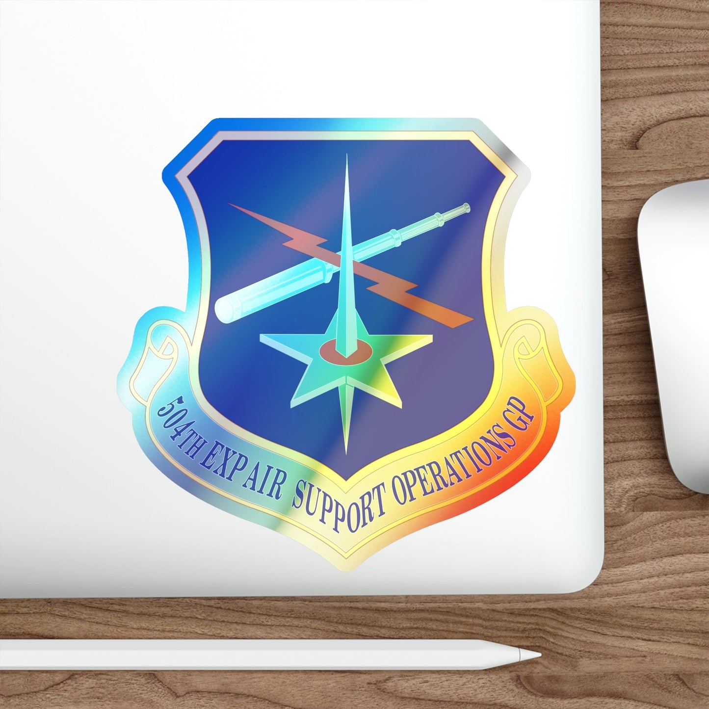 504th Expeditionary Air Support Operations Group (U.S. Air Force) Holographic STICKER Die-Cut Vinyl Decal-The Sticker Space