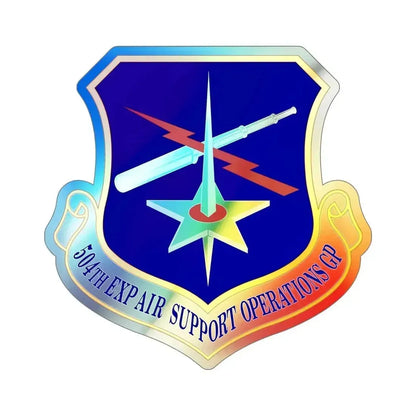 504th Expeditionary Air Support Operations Group (U.S. Air Force) Holographic STICKER Die-Cut Vinyl Decal 6 Inch Holographic - The Sticker Space