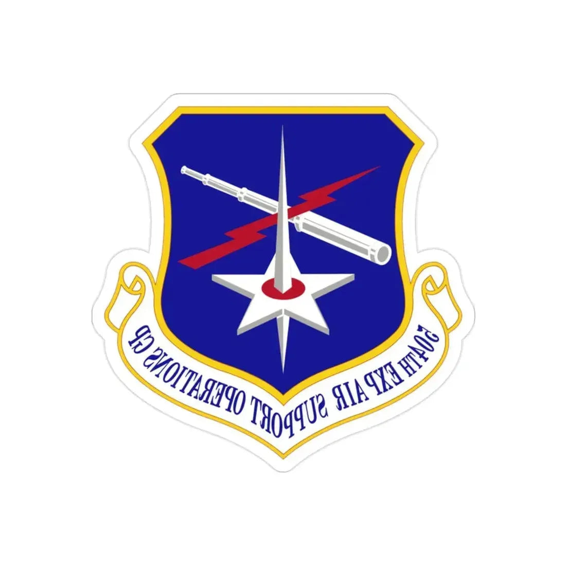 504th Expeditionary Air Support Operations Group (U.S. Air Force) REVERSE PRINT Transparent Die-Cut STICKER - The Sticker Space