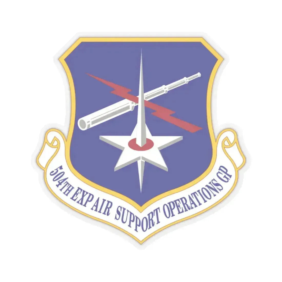 504th Expeditionary Air Support Operations Group (U.S. Air Force) STICKER Vinyl Kiss-Cut Decal 2 Inch Transparent - The Sticker Space