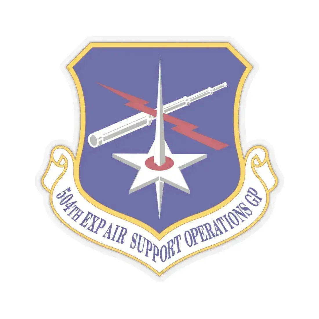 504th Expeditionary Air Support Operations Group (U.S. Air Force) STICKER Vinyl Kiss-Cut Decal 3 Inch Transparent - The Sticker Space