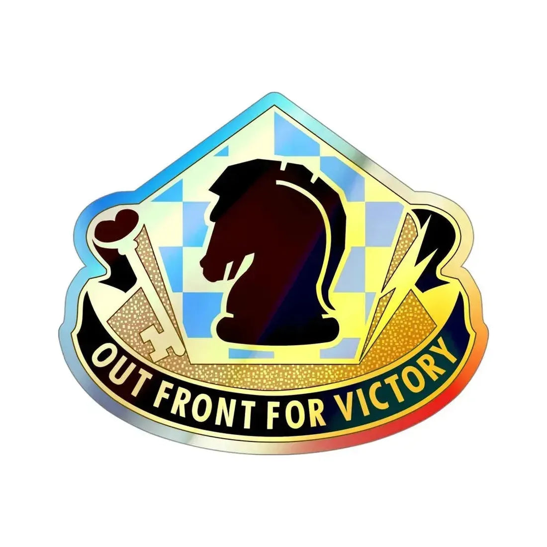 505 Military Intelligence Brigade 2 (U.S. Army) Holographic STICKER Die-Cut Vinyl Decal 4 Inch Holographic - The Sticker Space