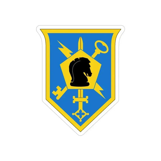 505 Military Intelligence Brigade (U.S. Army) REVERSE PRINT Transparent Die-Cut STICKER 6 Inch Die-Cut Transparent - The Sticker Space