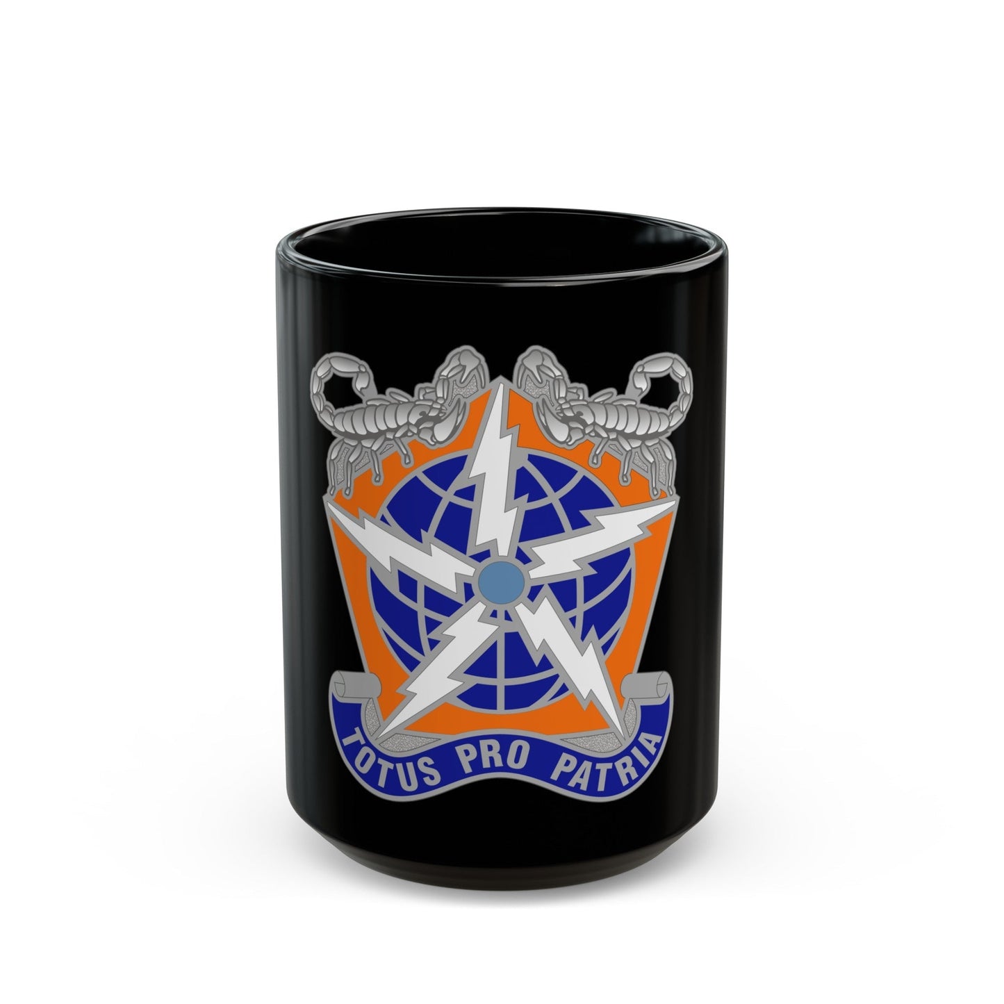 505 Signal Brigade 3 (U.S. Army) Black Coffee Mug-15oz-The Sticker Space