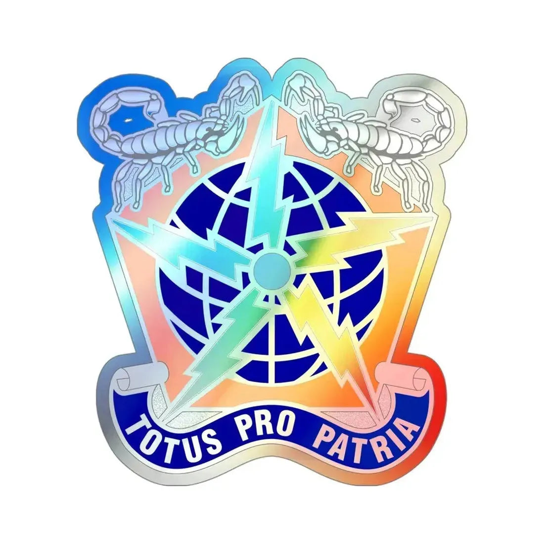 505 Signal Brigade 3 (U.S. Army) Holographic STICKER Die-Cut Vinyl Decal 4 Inch Holographic - The Sticker Space