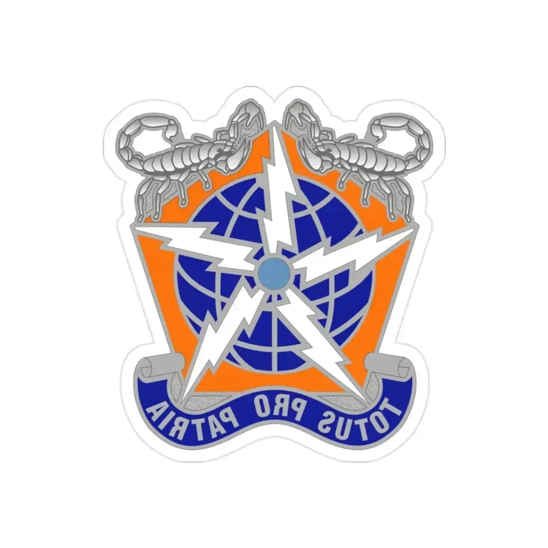 505 Signal Brigade 3 (U.S. Army) REVERSE PRINT Transparent Die-Cut STICKER 2 Inch Die-Cut Transparent - The Sticker Space