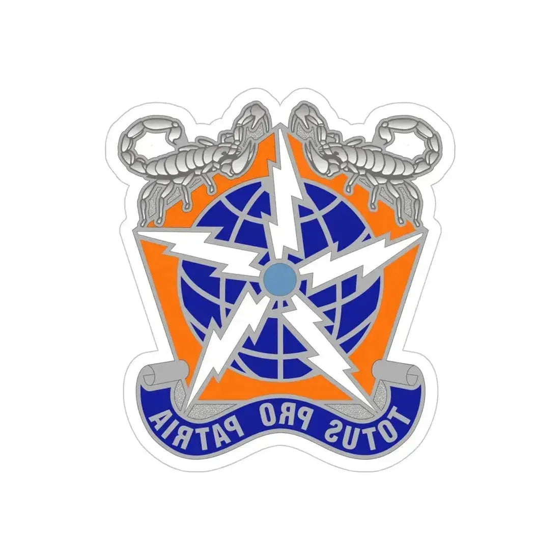 505 Signal Brigade 3 (U.S. Army) REVERSE PRINT Transparent Die-Cut STICKER 5 Inch Die-Cut Transparent - The Sticker Space