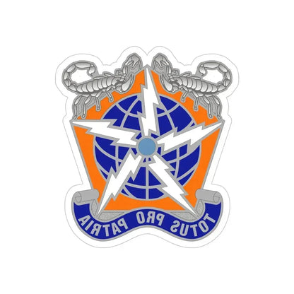 505 Signal Brigade 3 (U.S. Army) REVERSE PRINT Transparent Die-Cut STICKER 5 Inch Die-Cut Transparent - The Sticker Space