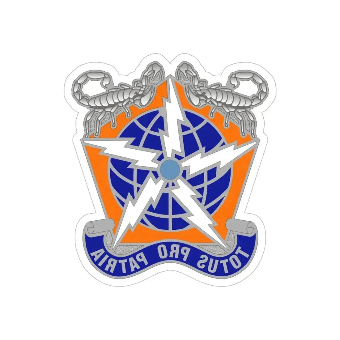 505 Signal Brigade 3 (U.S. Army) REVERSE PRINT Transparent Die-Cut STICKER 6 Inch Die-Cut Transparent - The Sticker Space