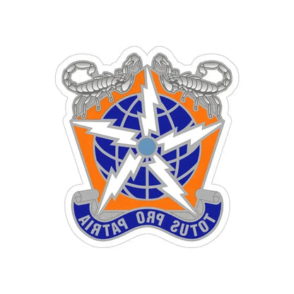 505 Signal Brigade 3 (U.S. Army) REVERSE PRINT Transparent Die-Cut STICKER 6 Inch Die-Cut Transparent - The Sticker Space