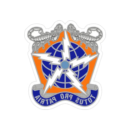 505 Signal Brigade 3 (U.S. Army) REVERSE PRINT Transparent Die-Cut STICKER - The Sticker Space