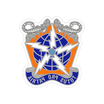 505 Signal Brigade 3 (U.S. Army) REVERSE PRINT Transparent Die-Cut STICKER - The Sticker Space