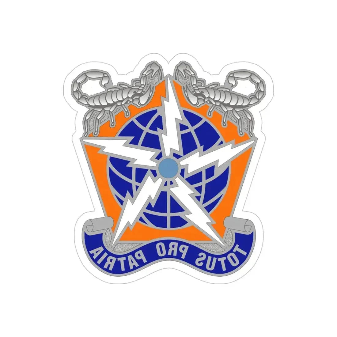 505 Signal Brigade 3 (U.S. Army) REVERSE PRINT Transparent Die-Cut STICKER - The Sticker Space