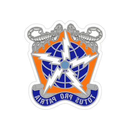 505 Signal Brigade 3 (U.S. Army) REVERSE PRINT Transparent Die-Cut STICKER - The Sticker Space