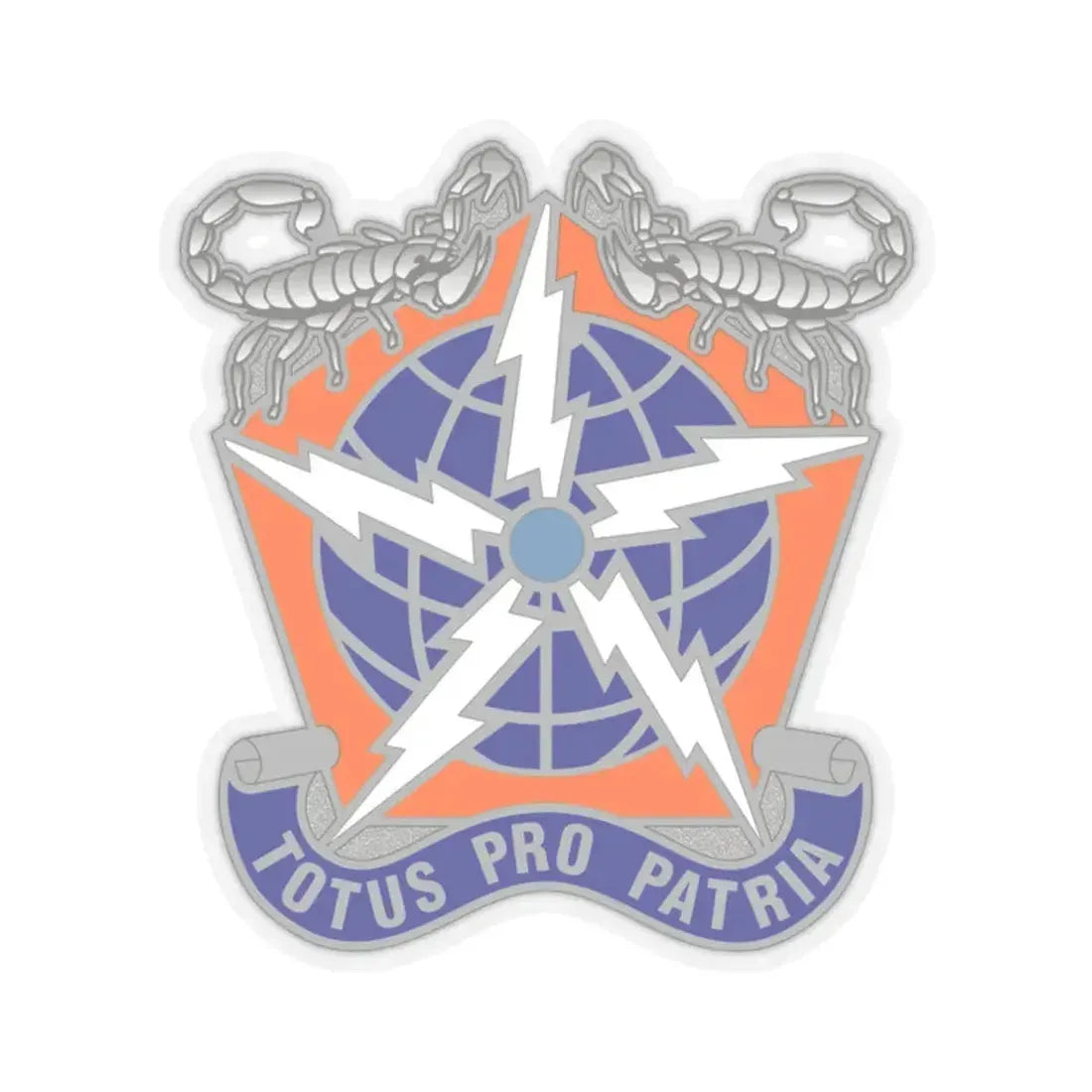 505 Signal Brigade 3 (U.S. Army) STICKER Vinyl Kiss-Cut Decal 2 Inch Transparent - The Sticker Space